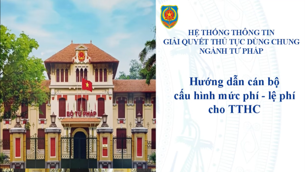 Hướng dẫn cán bộ Quản trị cấu hình mức phí - lệ phí cho TTHC